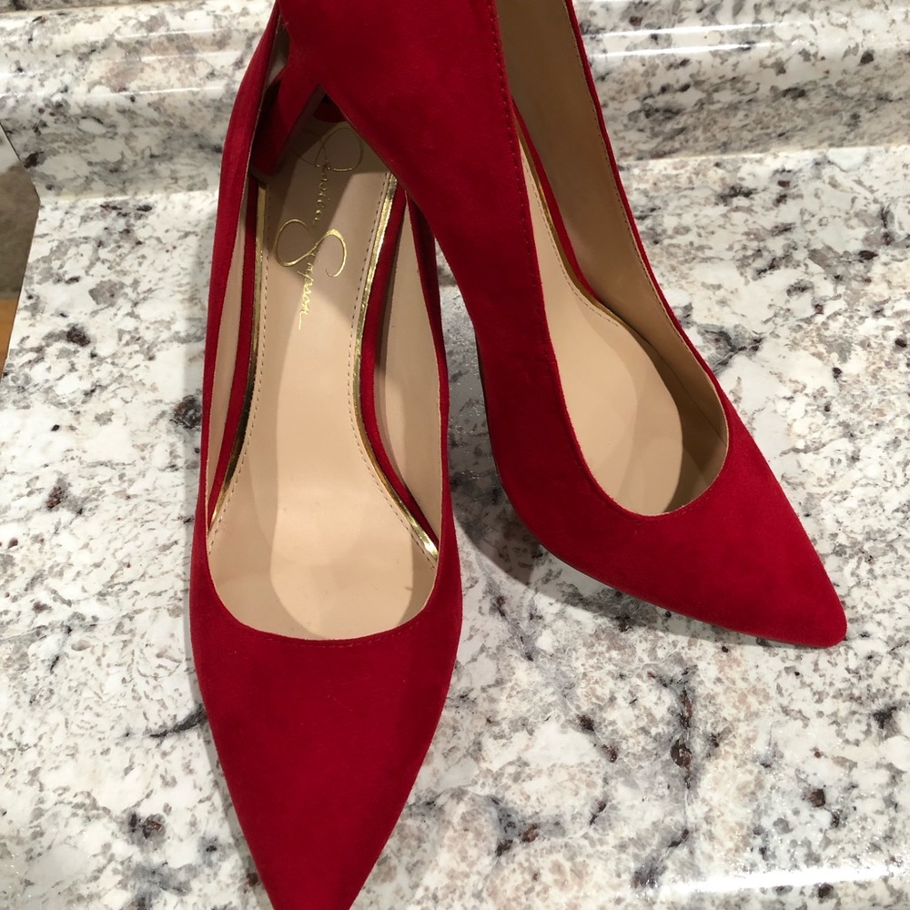 Jessica Simpson red pumps size 10